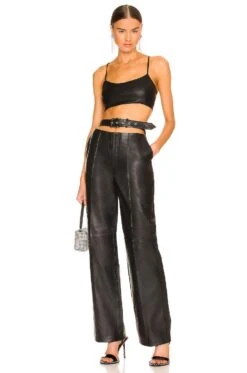 Linda Leather Pant Black 9 Linda Leather Pant Black -Fashion Clothing Store NBDR WP160 V4
