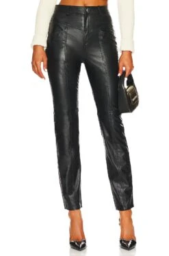 Mari Leather Pant Black