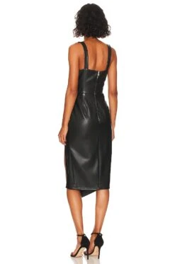 Carolina Corset Midi Dress Black -Fashion Clothing Store NHOX WD380 V3