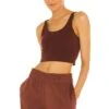 Nike Yoga Luxe Crop Tank Bronze Eclipse -Fashion Clothing Store NIKR WS144 V1