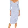 Norma Kamali X REVOLVE Tara Dress Celestial Blue -Fashion Clothing Store NKAM WD278 V1
