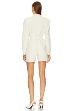 Norma Kamali Single Breasted Jumpshort Bone -Fashion Clothing Store NKAM WR44 V3