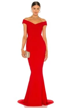 X REVOLVE Allure Gown Cherry