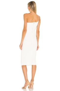 Lust One Shoulder Midi Dress White -Fashion Clothing Store NKIE WD487 V3