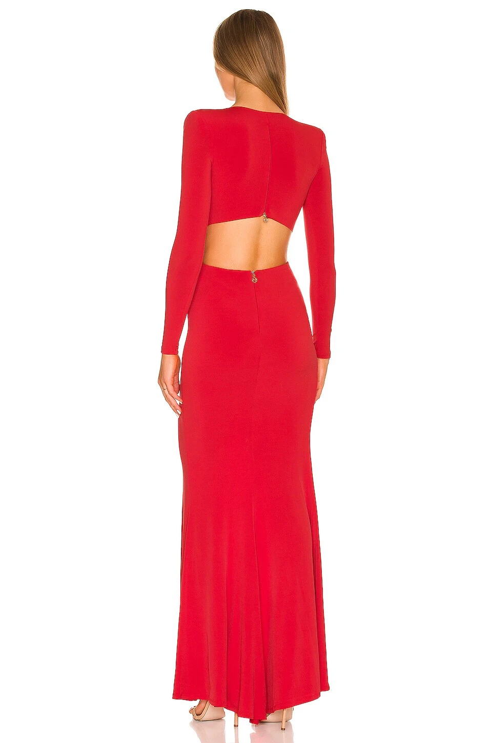 Riley Ring Cut Out Gown Red 5 Riley Ring Cut Out Gown Red - Image 3