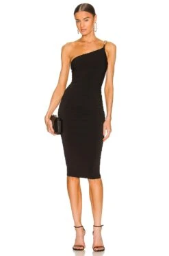 Alyssa Chain Midi Black