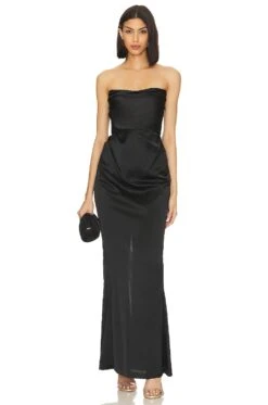 Emelie Strapless Gown Black -Fashion Clothing Store NKIE WD609 V1 1