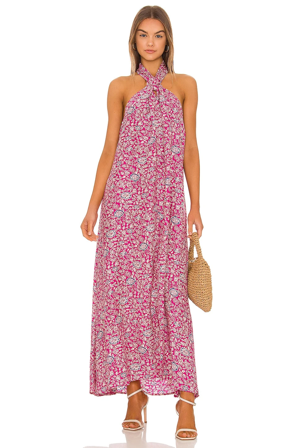 Astrid Maxi Dress Gloriosa Print Flamingo 8 Astrid Maxi Dress Gloriosa Print Flamingo - Image 6