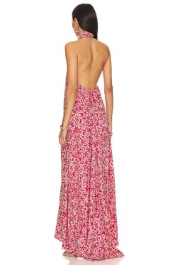 Astrid Maxi Dress Gloriosa Print Flamingo 11 Astrid Maxi Dress Gloriosa Print Flamingo -Fashion Clothing Store NMAR WD51 V3