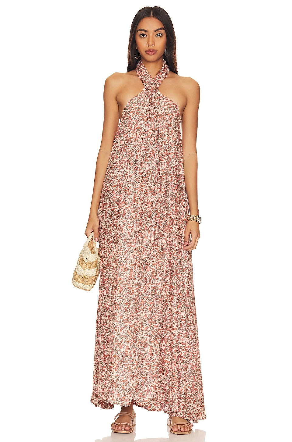 Astrid Maxi Dress Gloriosa Print Flamingo 9 Astrid Maxi Dress Gloriosa Print Flamingo - Image 7