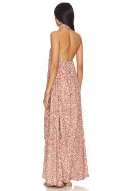 Astrid Maxi Dress Gloriosa Print Sandstone -Fashion Clothing Store NMAR WD55 V3