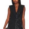 Vivian Leather Vest Black