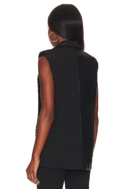 Vivian Leather Vest Black -Fashion Clothing Store NOCH WO10 V4