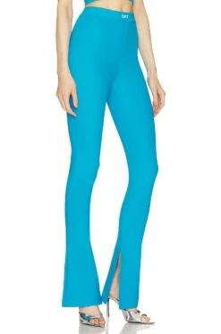 Off-White Sleek Split Leggings Blue -Fashion Clothing Store OFFR WP44 V2