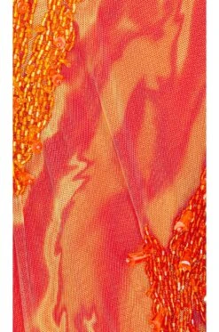 X REVOLVE Asymmetrical Mini Dress Orange & Red Combo -Fashion Clothing Store ONAR WD5 V4