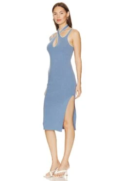 Idris Dress Powder & Silver -Fashion Clothing Store ONEG WD38 V3