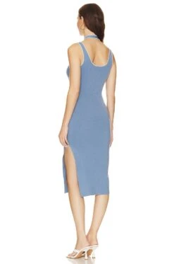 Idris Dress Powder & Silver -Fashion Clothing Store ONEG WD38 V4