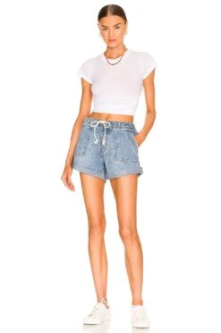 One Teaspoon Shabby Bandit Drawstring Boyfriend Short Hollywood -Fashion Clothing Store ONET WF177 V4