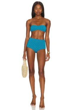 Strapless Bikini Top Blue Old -Fashion Clothing Store OSTR WX23 V4