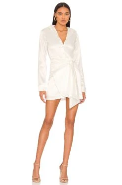OW Collection Eden Shirt Dress Off White -Fashion Clothing Store OWIR WD35 V2
