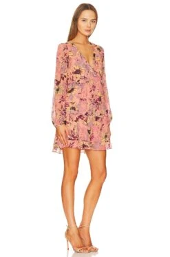 Paige Misty Dress Pink Multi -Fashion Clothing Store PAIG WD113 V2