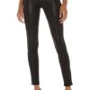 Paige Hoxton Ultra Skinny With Exposed Buttonfly Black Fog Luxe Coating