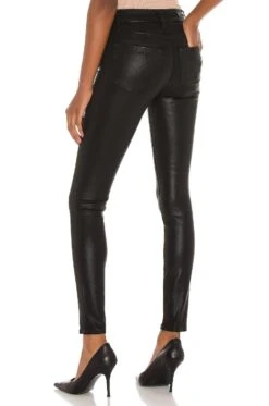 Paige Hoxton Ultra Skinny With Exposed Buttonfly Black Fog Luxe Coating -Fashion Clothing Store PAIG WJ1388 V3
