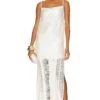 Draped Fringe Maxi Dress White 1 Draped Fringe Maxi Dress White -Fashion Clothing Store PBTO WD236 V1