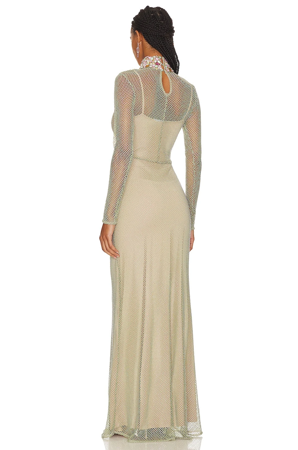 Rhinestone High Neck Gown Mermaid 5 Rhinestone High Neck Gown Mermaid - Image 3