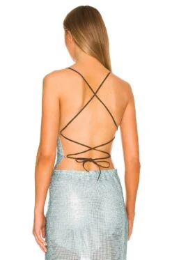 The Maya Top Cerulean Blue Crystal -Fashion Clothing Store PGIR WS7 V3