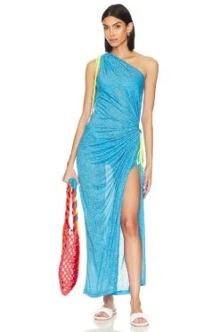 One Shoulder Dress Blue