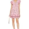 Camila Mini Dress PINK MID 70'S GARDEN -Fashion Clothing Store PSTB WD243 V1