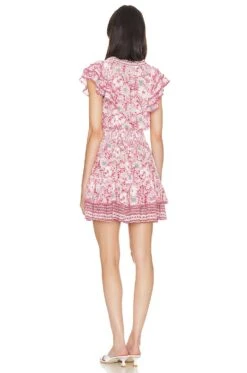 Camila Mini Dress PINK MID 70'S GARDEN 7 Camila Mini Dress PINK MID 70'S GARDEN -Fashion Clothing Store PSTB WD243 V3