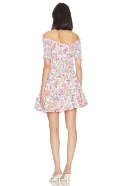 Soledad Mini Dress PINK AQUARELLE 7 Soledad Mini Dress PINK AQUARELLE -Fashion Clothing Store PSTB WD249 V3