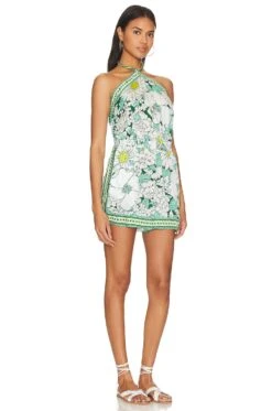 Isabelle Romper GREEN MACRO 70'S GARDEN -Fashion Clothing Store PSTB WR28 V2
