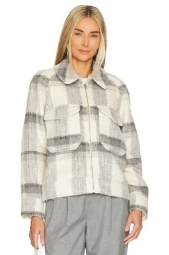 RAILS Cheyenne Zip Up Jacket Snow Grey -Fashion Clothing Store RAIL WO108 V2