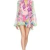 Zazu Tie Mini Dress Motley Tropical