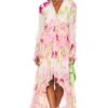 Ren Hi-low Maxi Dress Pink Lotues -Fashion Clothing Store ROCS WD260 V1