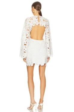 Celia Short Dress Pearl White -Fashion Clothing Store ROCS WD267 V4