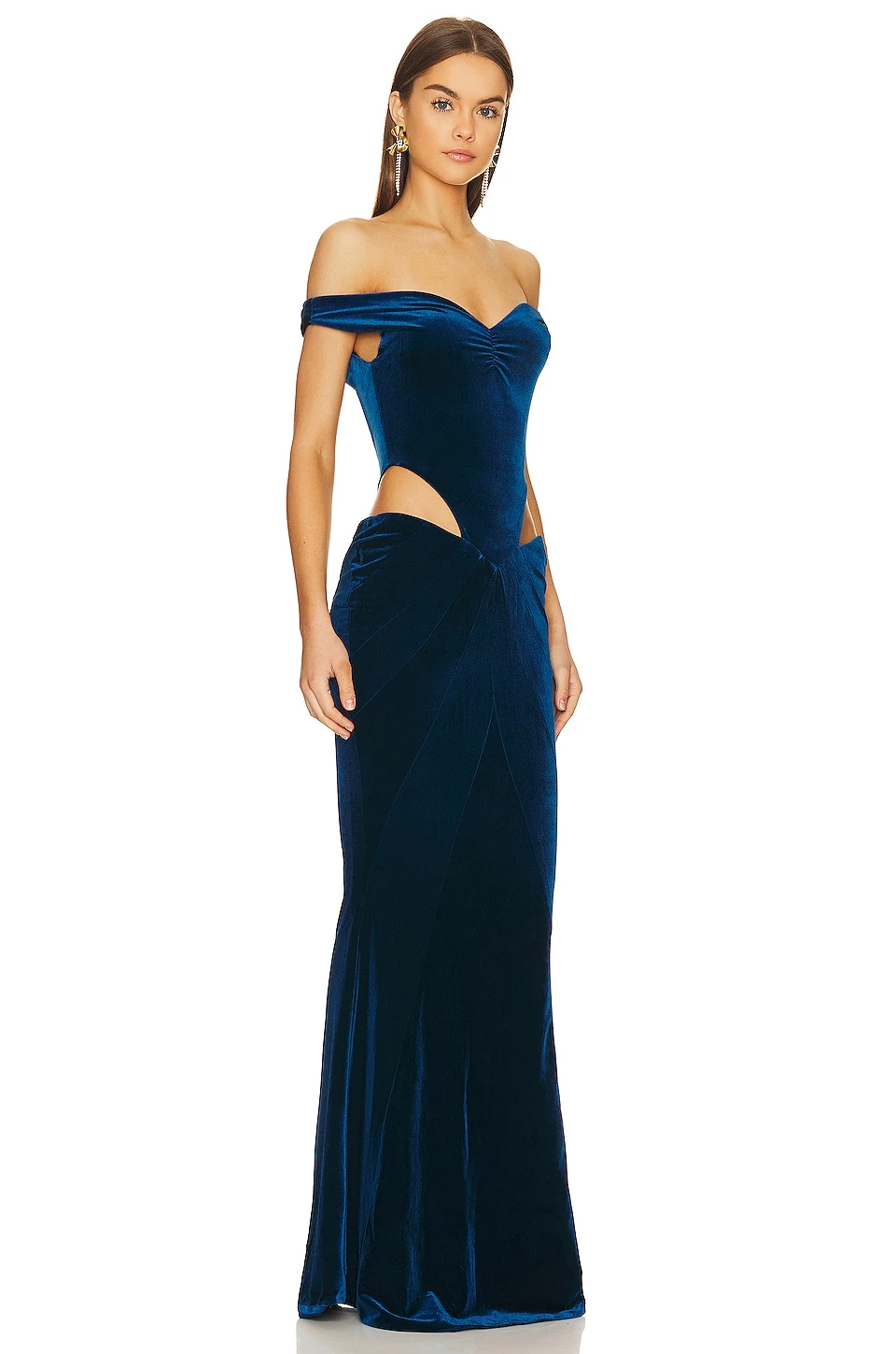 Giada Velvet Dress Navy 4 Giada Velvet Dress Navy - Image 2