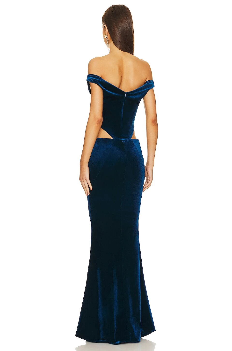 Giada Velvet Dress Navy 5 Giada Velvet Dress Navy - Image 3