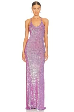 Marie Dress Rose Gold -Fashion Clothing Store ROFR WD457 V1