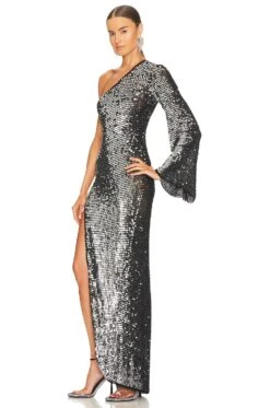 Celeste Dress Black & Silver -Fashion Clothing Store ROFR WD460 V3