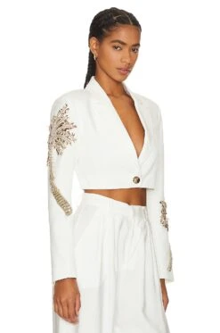 Palazza Blazer White 9 Palazza Blazer White -Fashion Clothing Store ROFR WO91 V2
