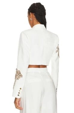 Palazza Blazer White 11 Palazza Blazer White -Fashion Clothing Store ROFR WO91 V4