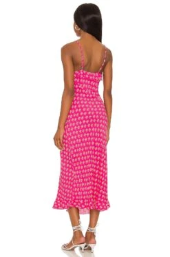 Shelley Emmylou Midi Dress Magenta -Fashion Clothing Store ROLS WD33 V3