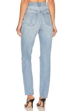 Ellie Worn Slim Straight Light Denim -Fashion Clothing Store ROLS WJ161 V3