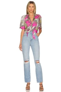 Ellie Worn Slim Straight Light Denim -Fashion Clothing Store ROLS WJ161 V4