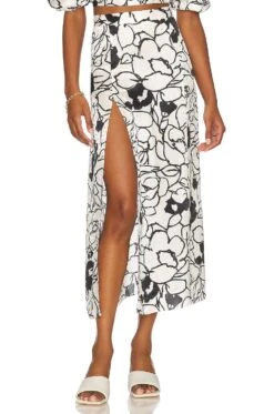 Marlo Skirt Floral Noir Print