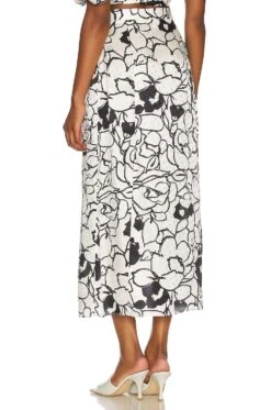 Marlo Skirt Floral Noir Print -Fashion Clothing Store RONR WQ140 V3